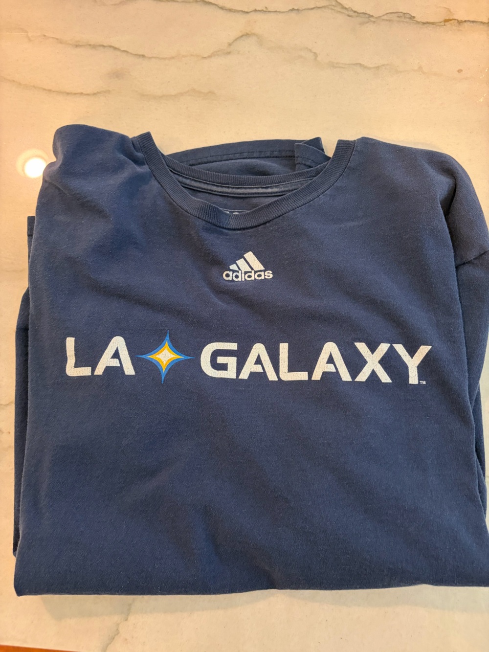 adidas Navy LA Galaxy Graphic Short Sleeve Tee